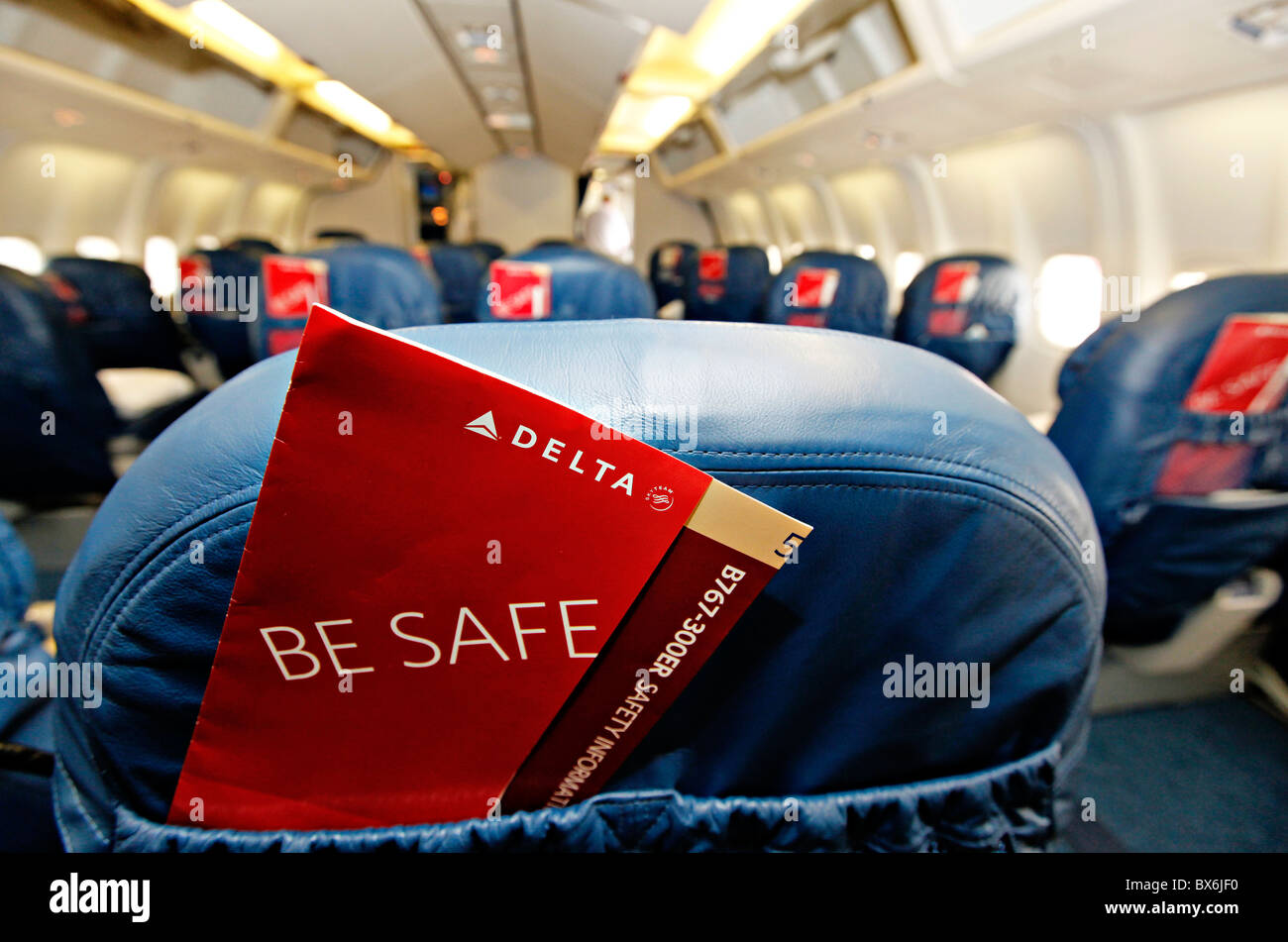 Delta Airlines Airplane Interior Seat Safety Guidelines