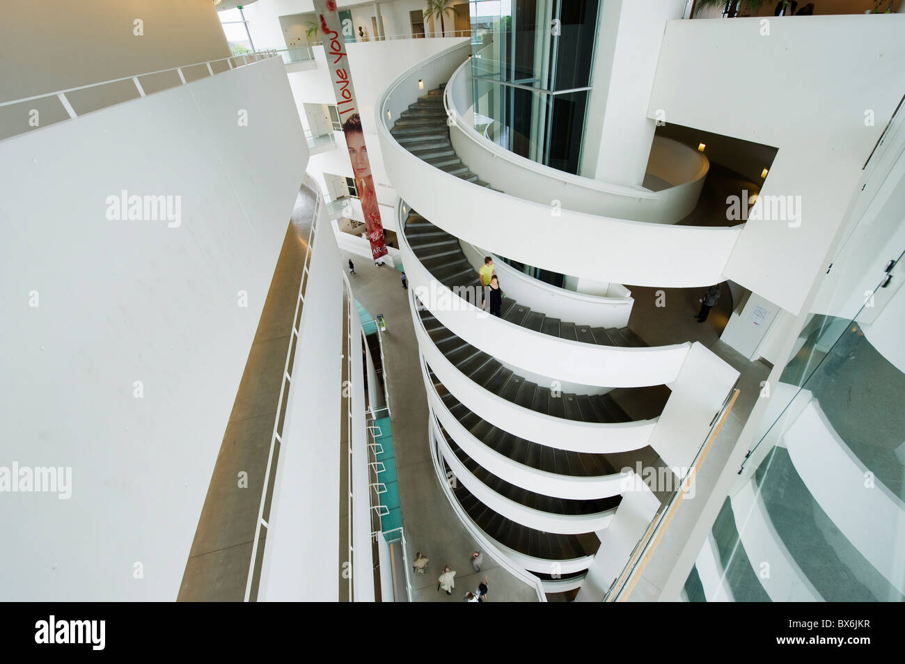 Spiral staircase at ARoS Aarhus Kunstmuseum ARoS modern art museum ...