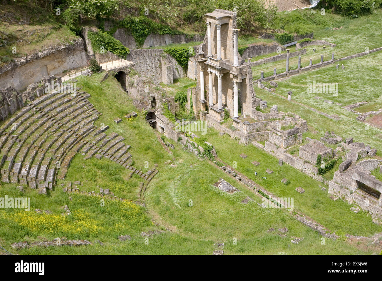 Roman theater, Volterra, Tuscany, Italy, Europe Stock Photo