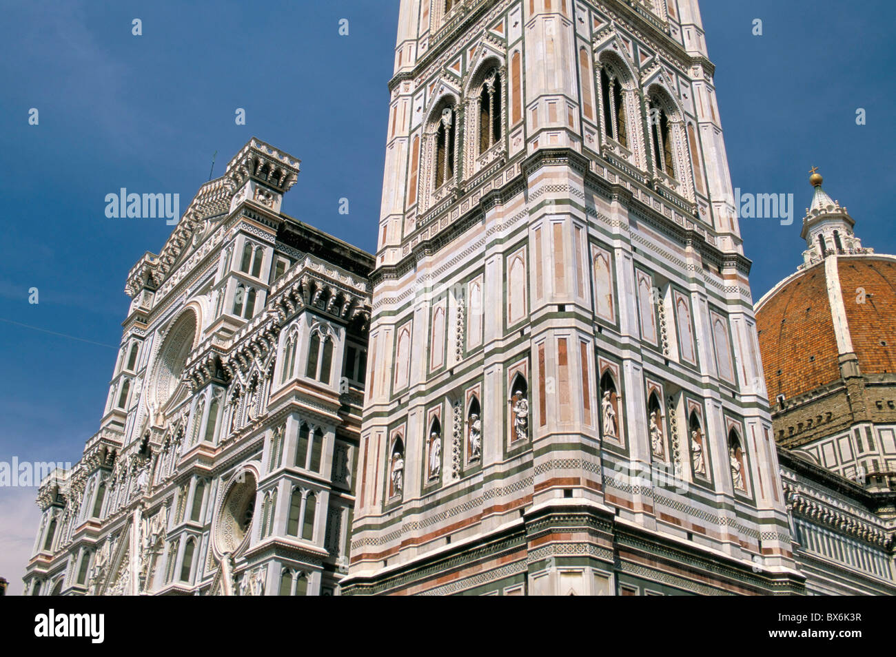 Duomo and campanile (cathedral and bell tower), Florence, UNESCO World Heritage Site, Tuscany, Italy, Europe Stock Photo