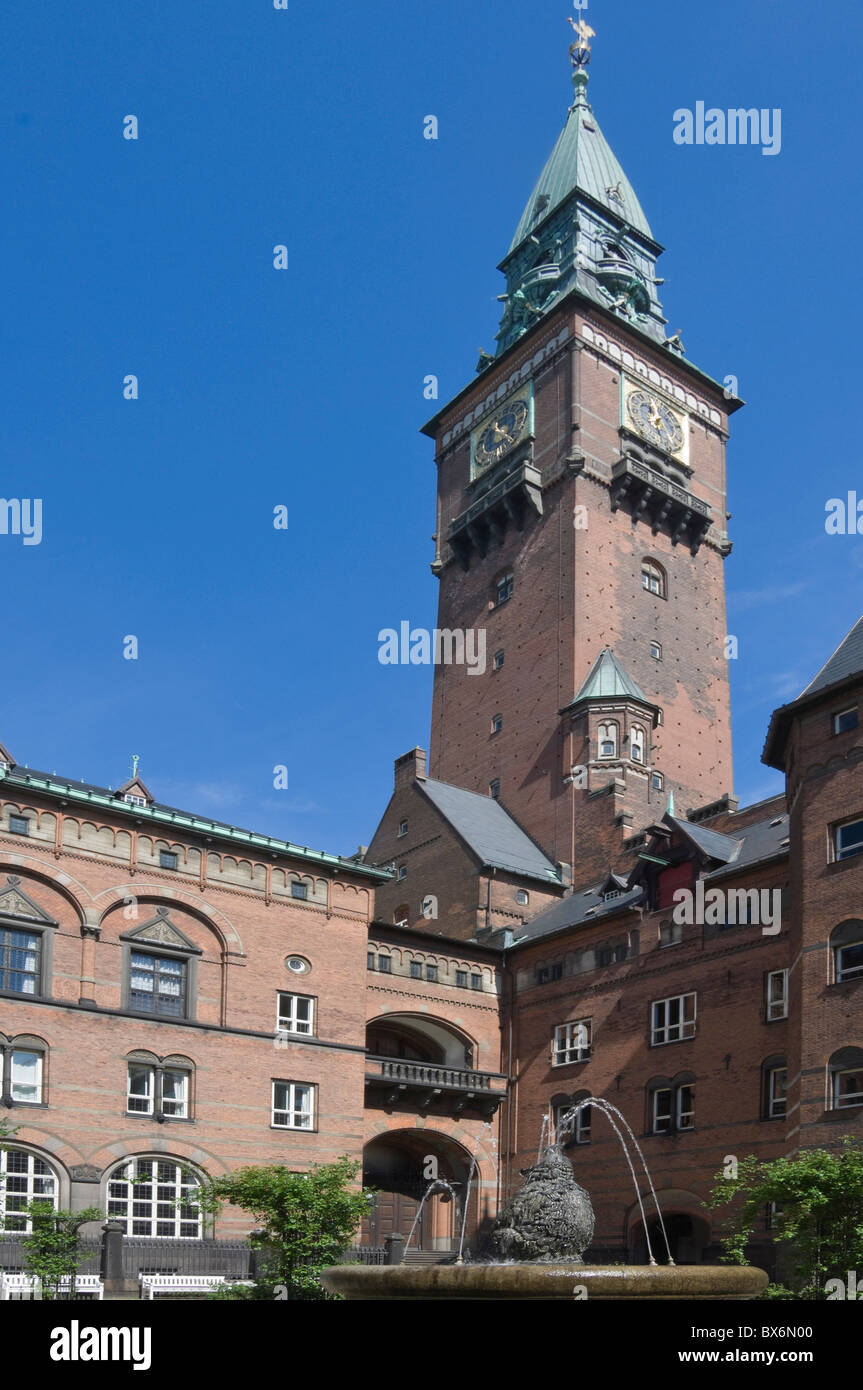 Town Hall inner precinct, Copenhagen, Denmark, Scandinavia, Europe Stock Photo