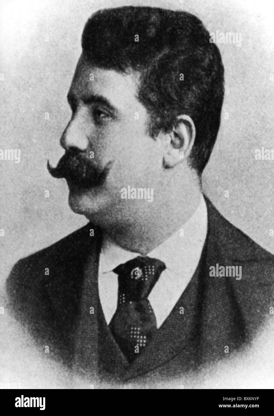 Leoncavallo, Ruggero, 23.4.1857 - 9.8.1919, Italian composer, portrait, photo, 19th century, Stock Photo