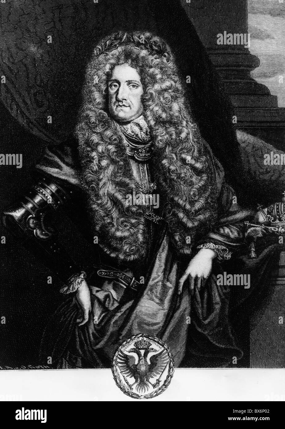 Charles VI, 1.10.1685 - 20.10.1740, Holy Roman Emperor 12.10.1711 - 20.10.1740, half length, copper engraving after painting by Antonius Brickhart, 18th century, , Artist's Copyright has not to be cleared Stock Photo