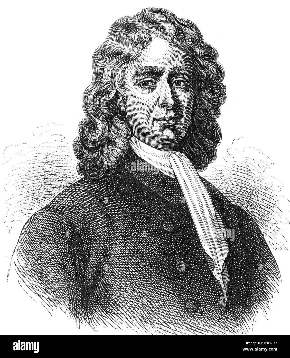 Newton, Isaac, 5.1.1643 - 31.3.1727, English physicist, portrait, wood engraving, 19th century, , Stock Photo