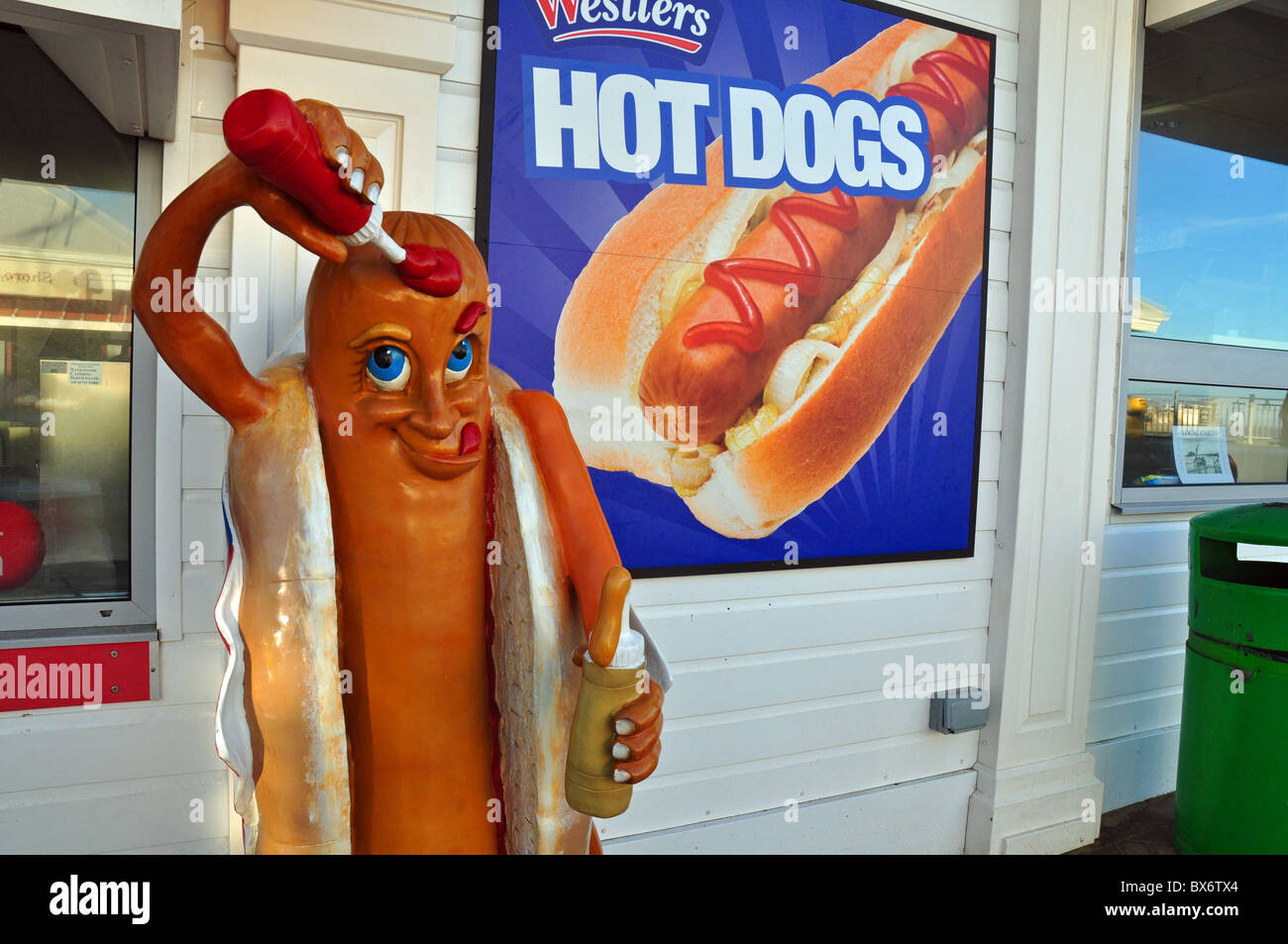 Hot dog advertising figure Stock Photo - Alamy