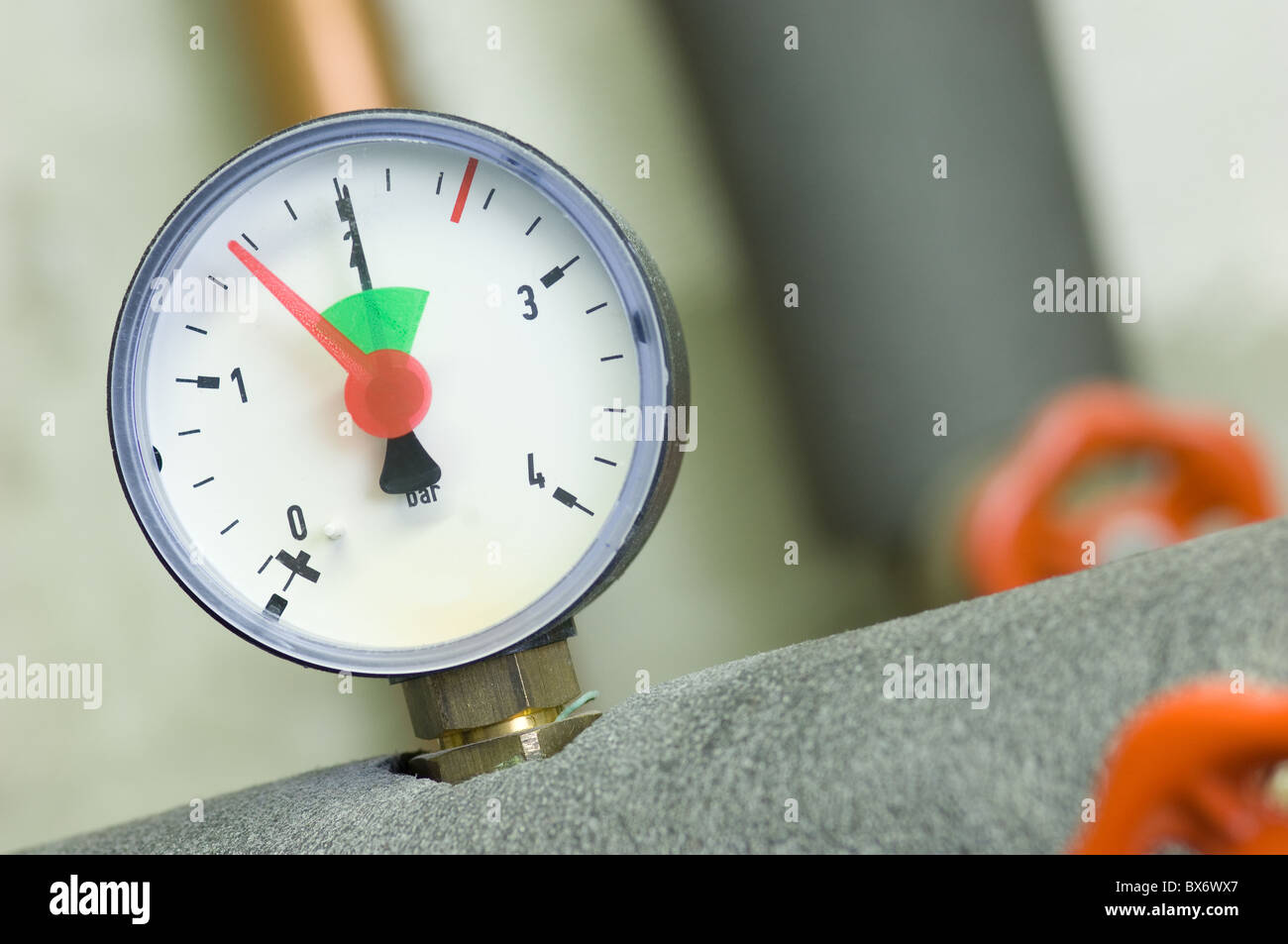 pressure of a gas tank Stock Photo