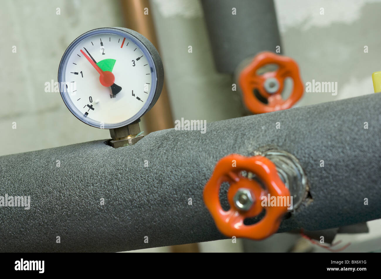 pressure of a gas tank Stock Photo