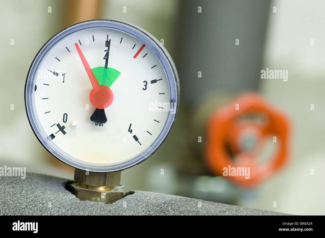 pressure of a gas tank Stock Photo