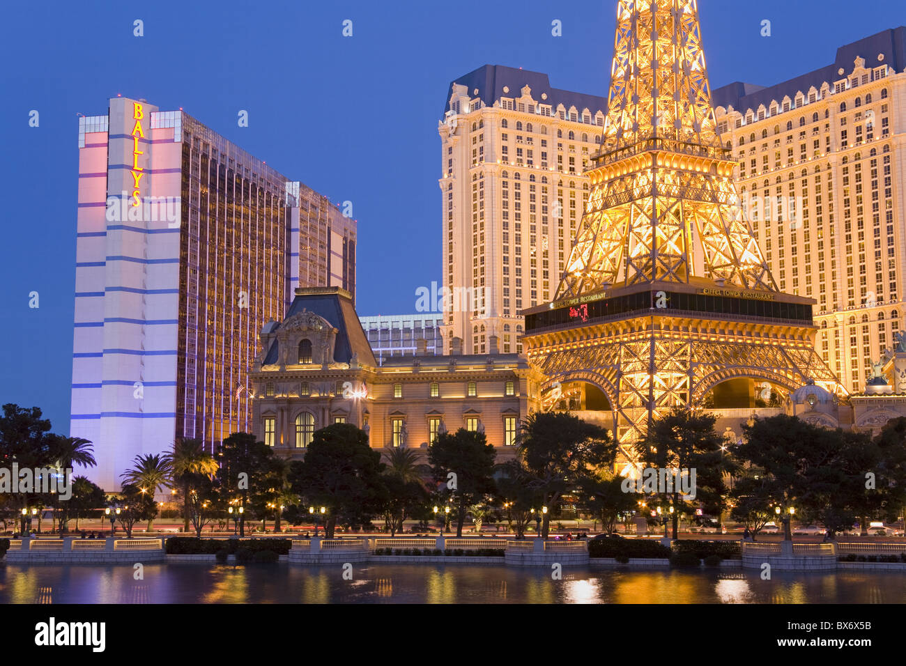 Bally's and Paris Casinos, Las Vegas, Nevada, United States of America, North America Stock Photo