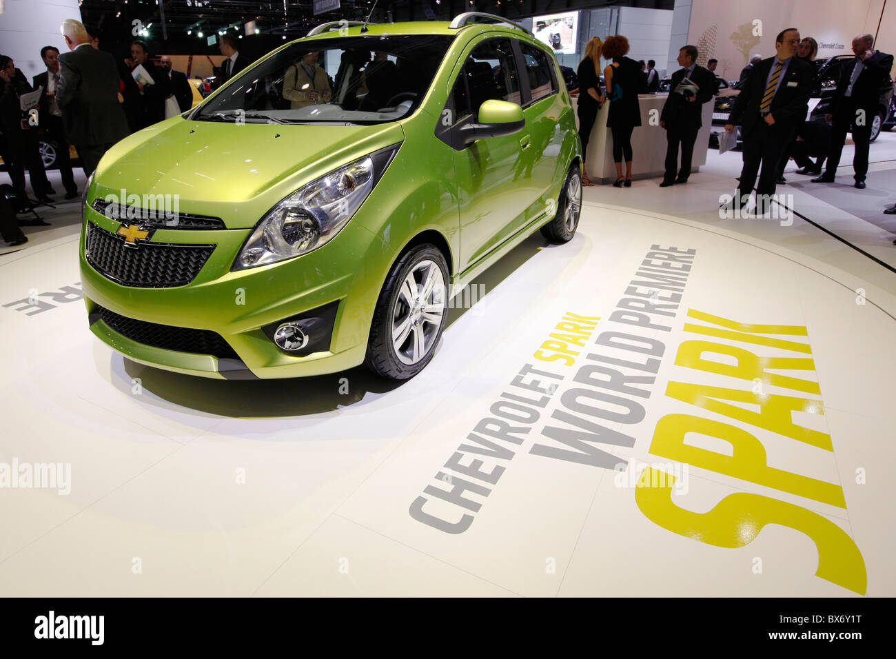 ---Chevrolet Spark   during the 79th International Motor Show in Geneve, Tuesday, March 3, 2009.  (CTK Photo/Rene Fluger) Stock Photo