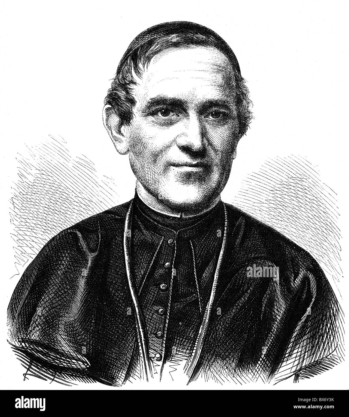 Simor, Janos, 23.8.1813 - 23.1.1891, Hungarian clergyman, Prince-Primate of Hungary and Archbishop of Esztergom 1867 - 1891, portrait, wood engraving, 19th century, Stock Photo