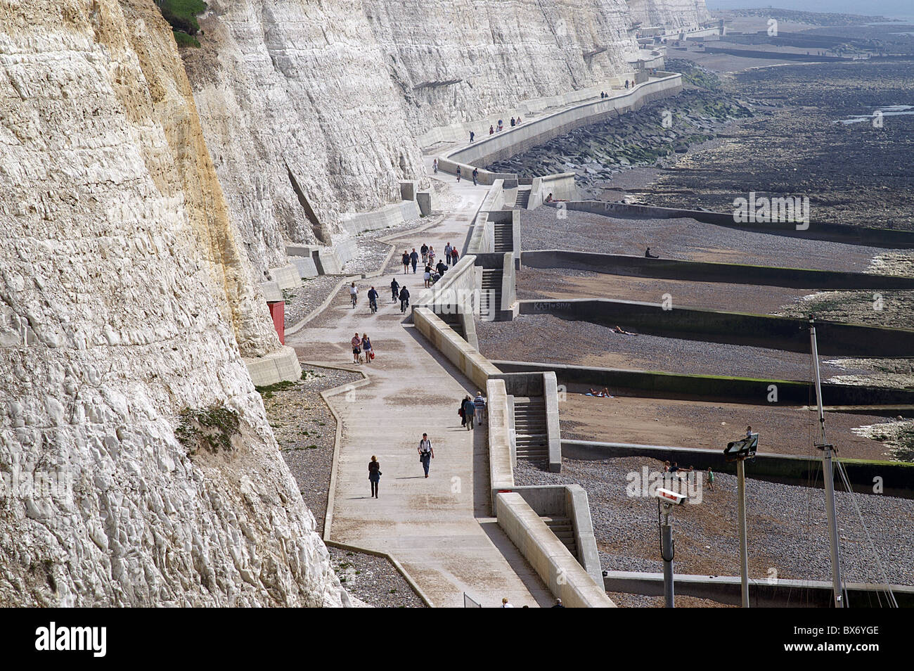 White cliffs near Brighton Stock Photo Alamy