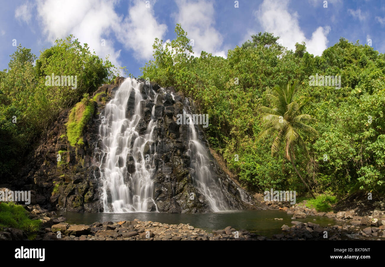 Kepirohi Waterfall, Pohnpei, Federated States of Micronesia Stock Photo