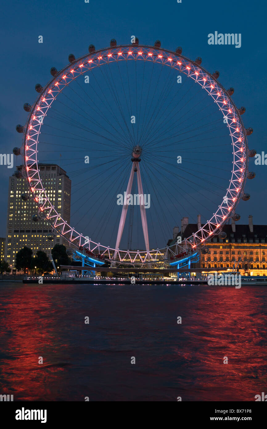 Night view of the london eye, London, England Stock Photo