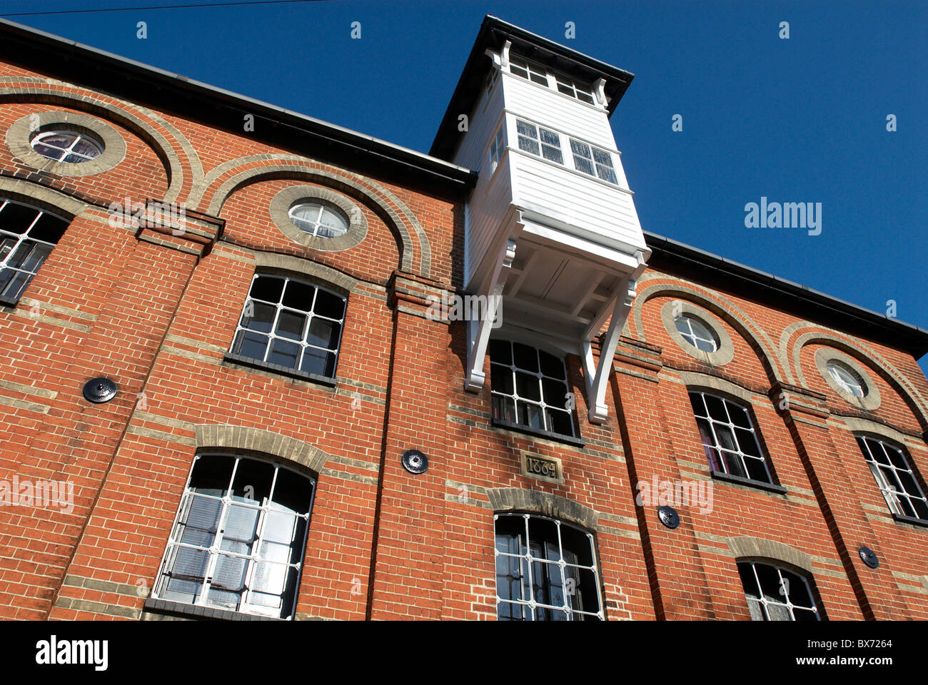 Winch house on converted mill building Suffolk UK Stock Photo Alamy