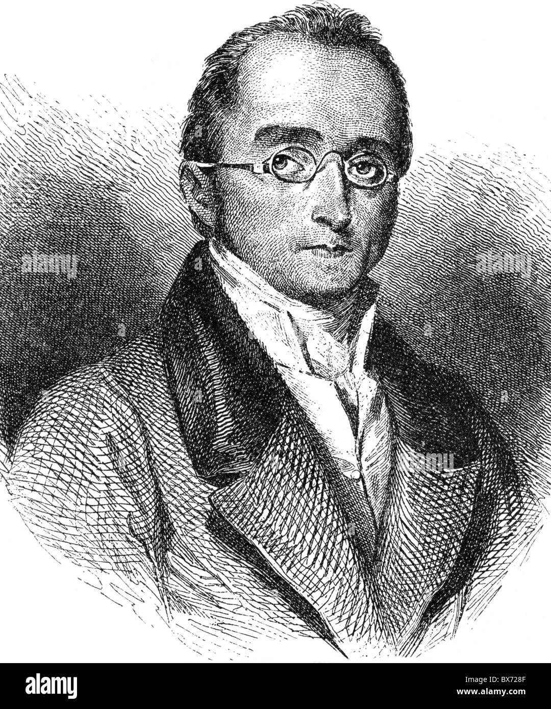 Pellico, Silvio, 24.6.1789 - 31.1.1854, Italian poet, portrait, wood engraving after copper engraving by Pollet, 19th century, Artist's Copyright has not to be cleared Stock Photo