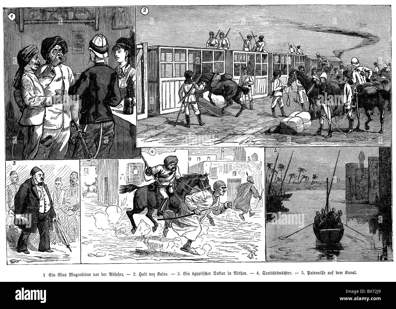 medicine, diseases, cholera, epedemic in Egypt, 1883, Additional-Rights-Clearences-Not Available Stock Photo