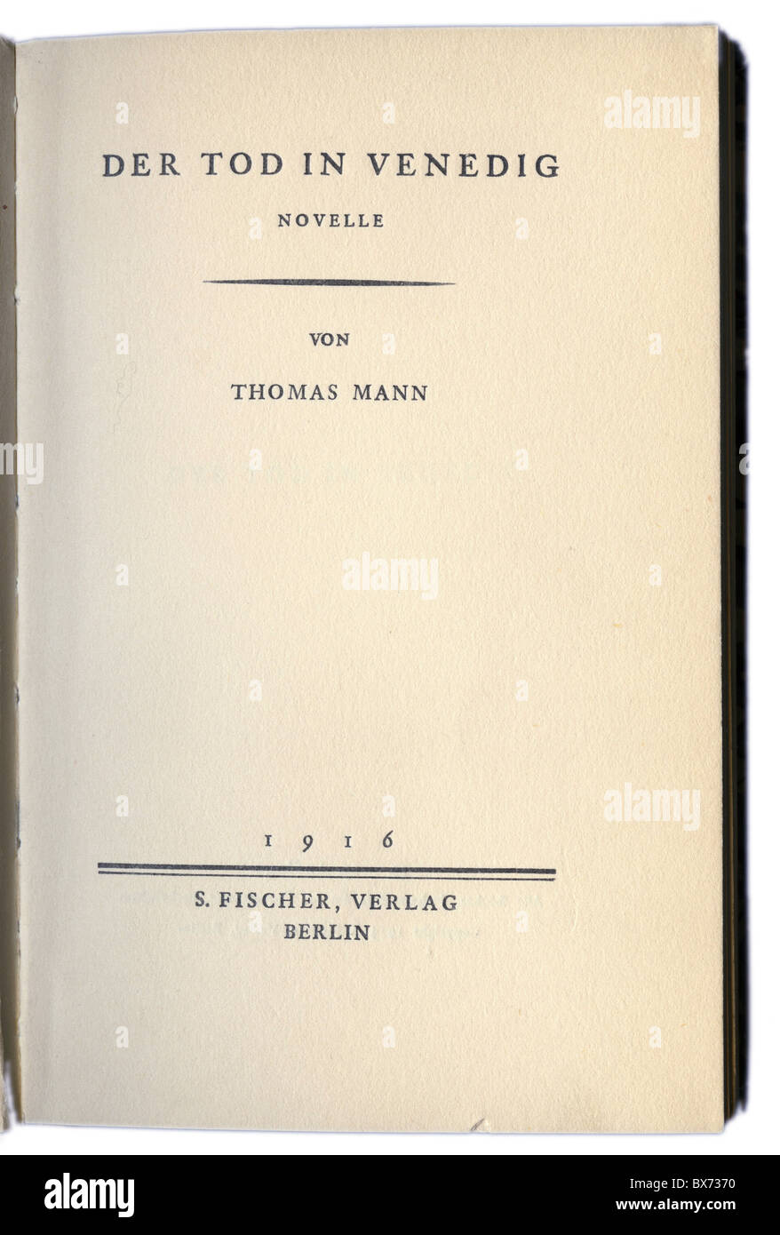 Books Thomas Mann Der Tod In Venedig Death In Venice S 