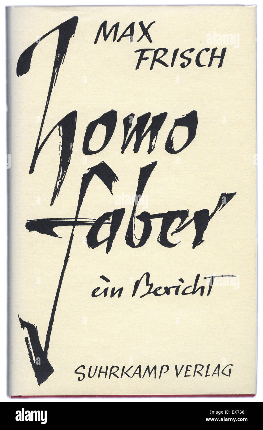 books, Max Frisch: 'Homo Faber', published by Suhrkamp Verlag, Frankfurt am Main, 1957, Additional-Rights-Clearences-Not Available Stock Photo