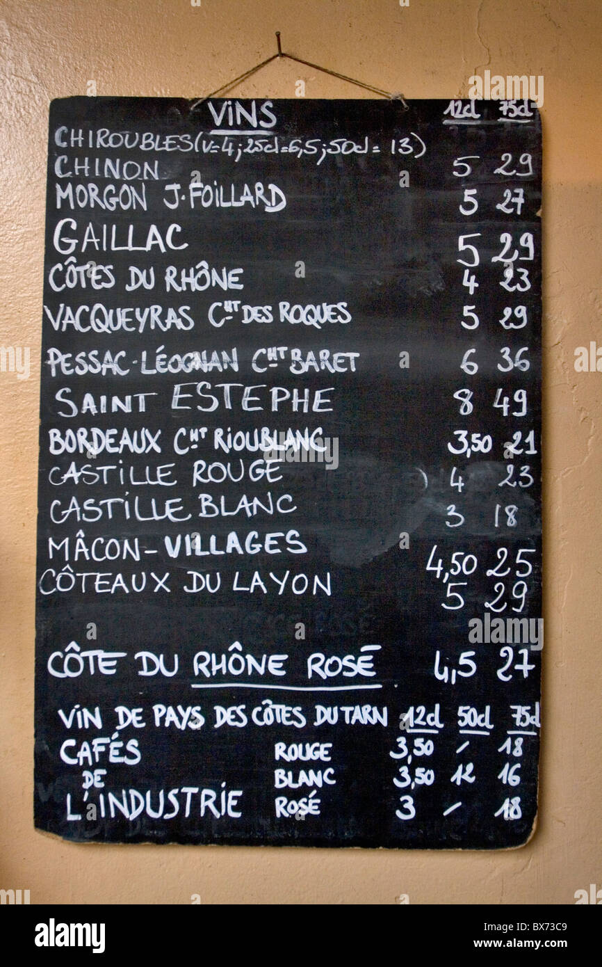 Paris cafe wine hi-res stock photography and images - Alamy