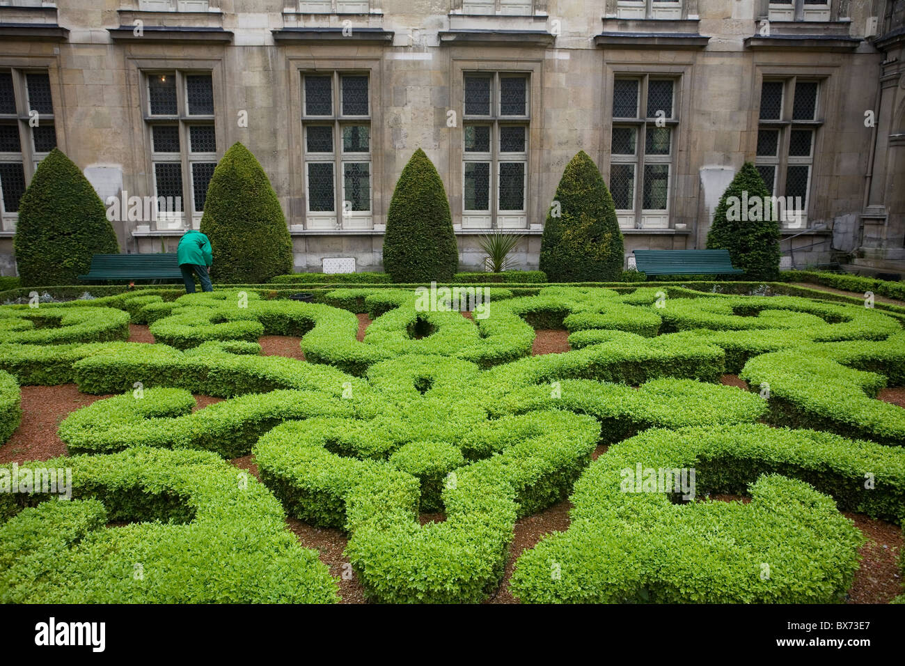 the gardens of musée carnavalet Stock Photo