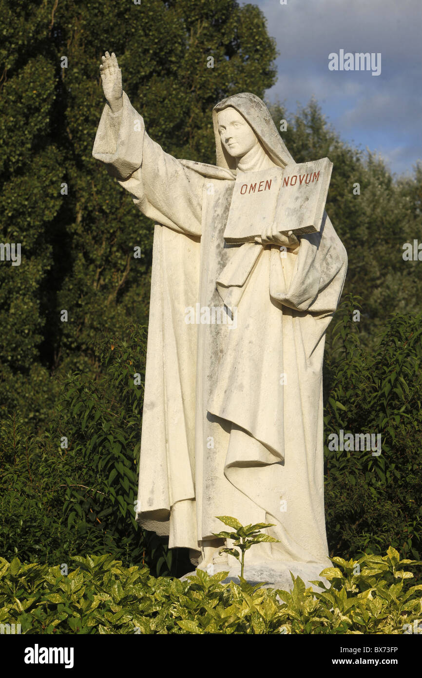 Statue of St. Therese de Lisieux outside Basilica, Lisieux, Normandy