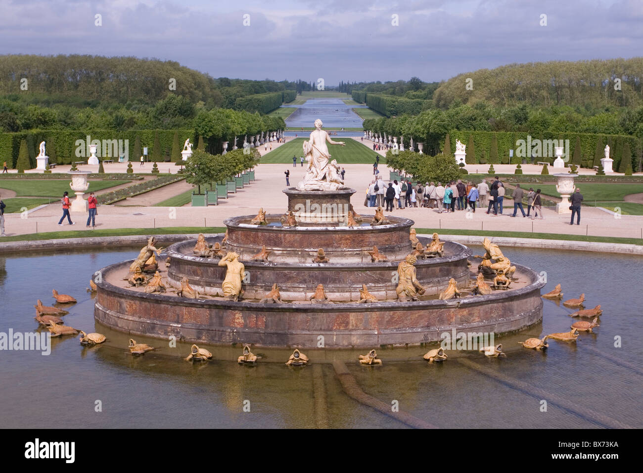 latona fountain in the gardens of château of versailles Stock Photo
