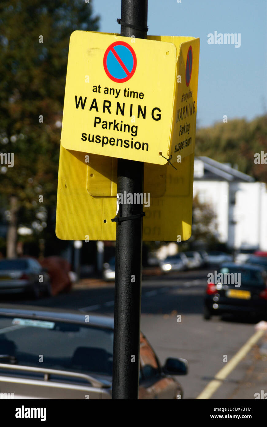 Warning parking suspension sign hires stock photography and images Alamy