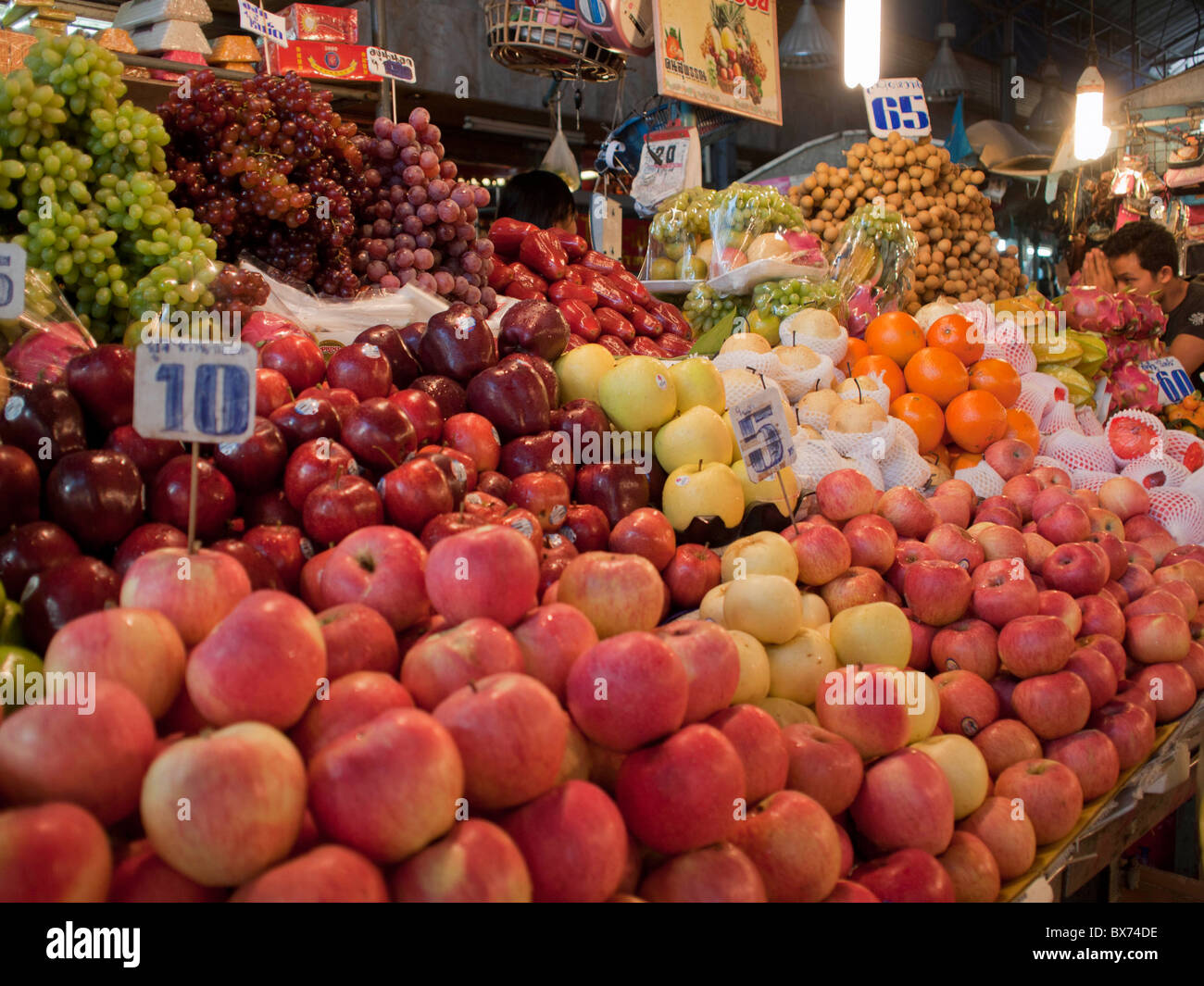 Fresh fruits market stall in Pattaya Thailand Stock Photo Alamy