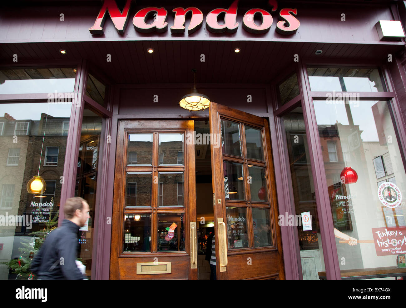 Nando's fast food restaurant, London Stock Photo