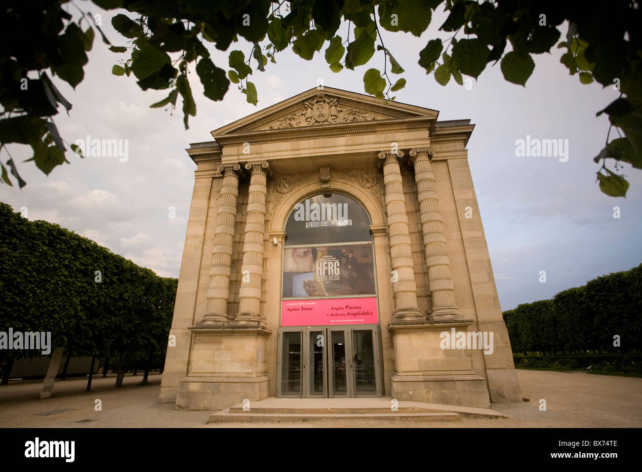 the neoclassical jeu de paume, part of the centre national de la photographie Stock Photo