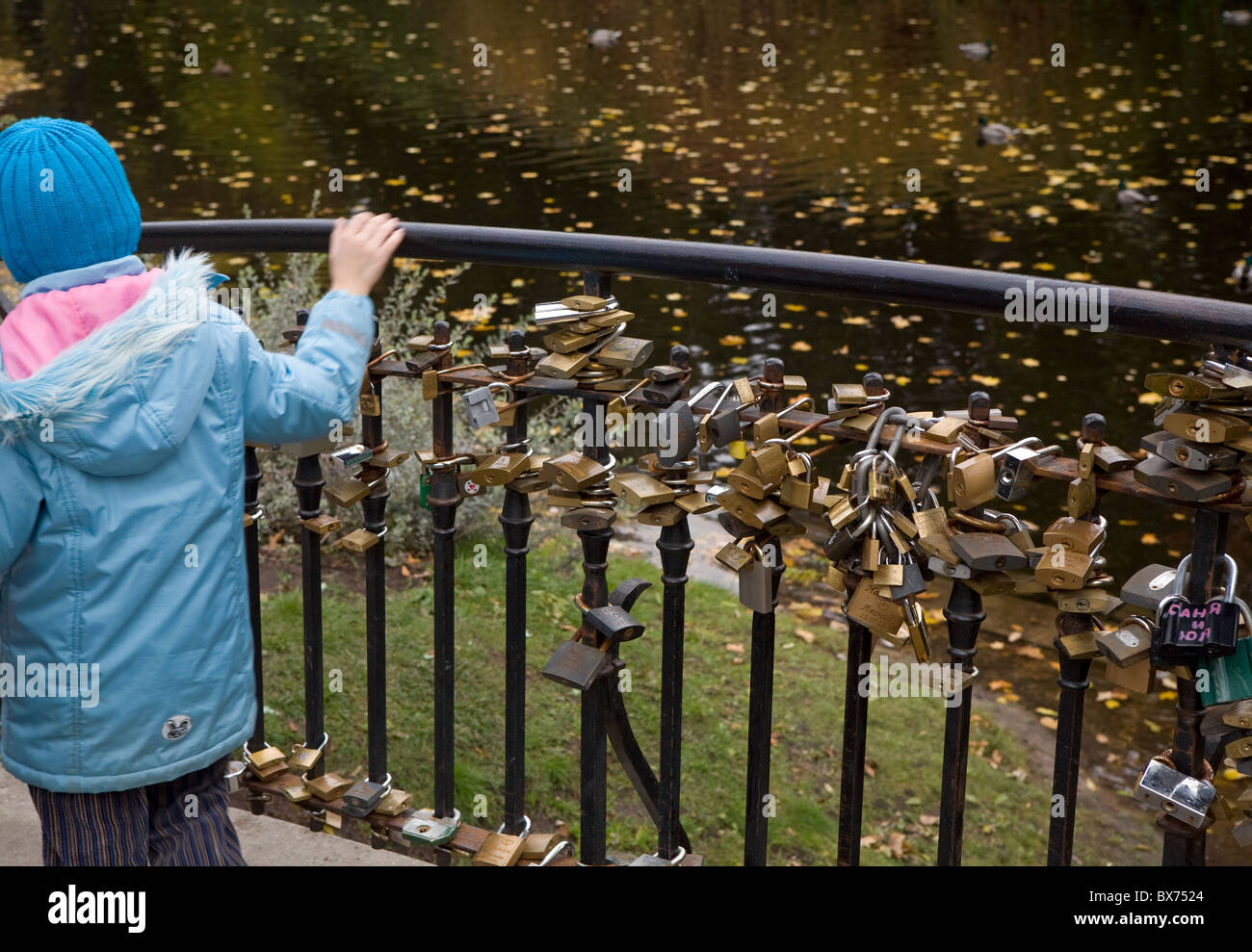 Bridge of Love, Riga, Latvia Stock Photo