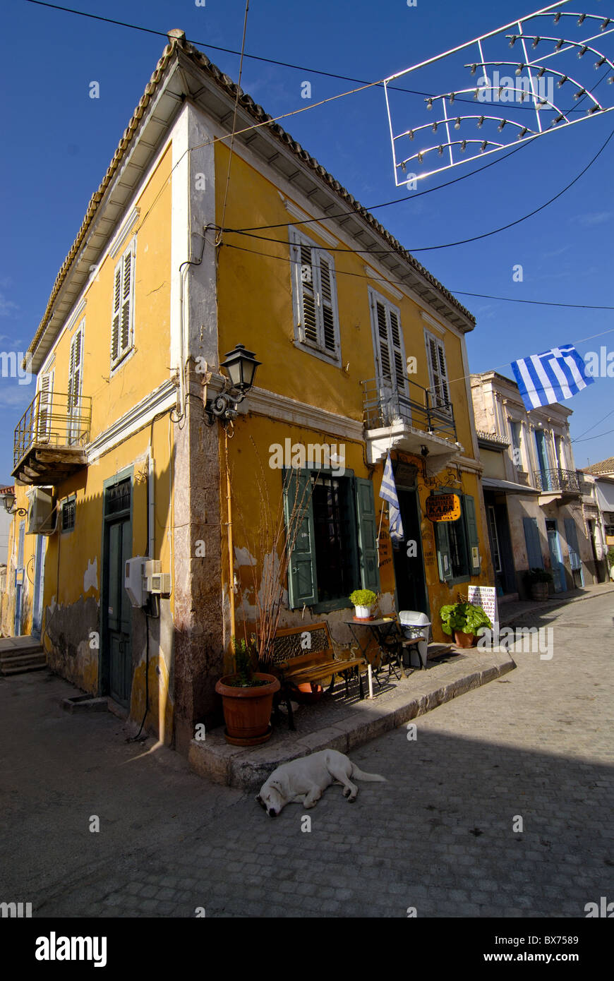 Old town house in Galaxidi, Greece, Europe Stock Photo Alamy