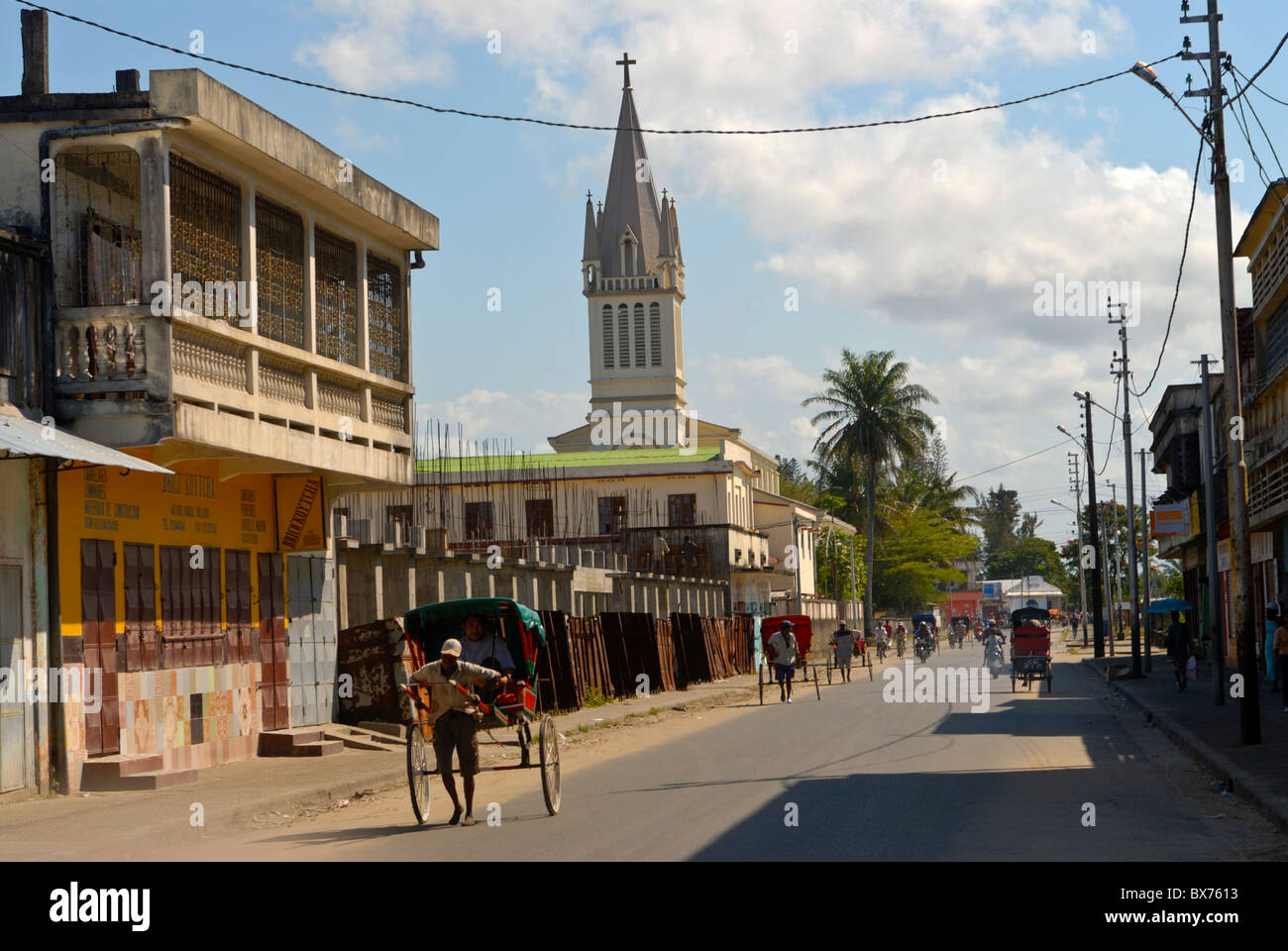 Old colonial church in Taomasina, Madagascar, Africa Stock Photo