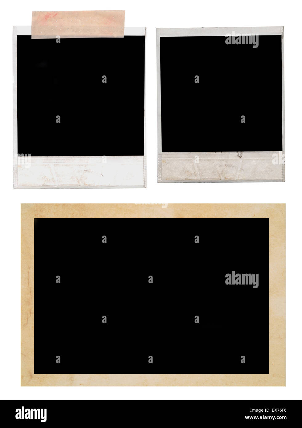 polaroids and photo frame Stock Photo