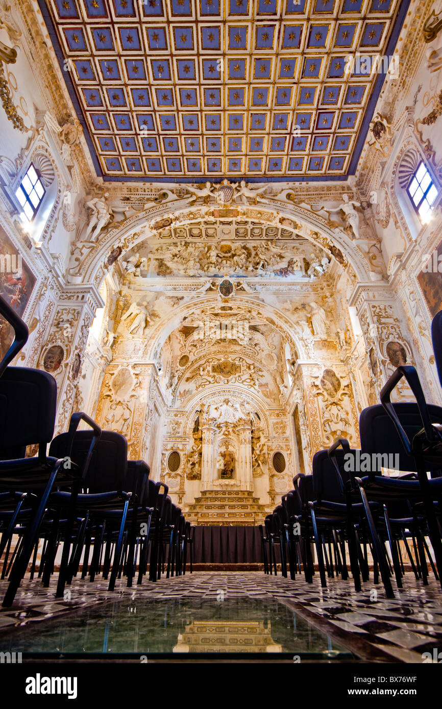 interior architecture design of church, Italy Stock Photo
