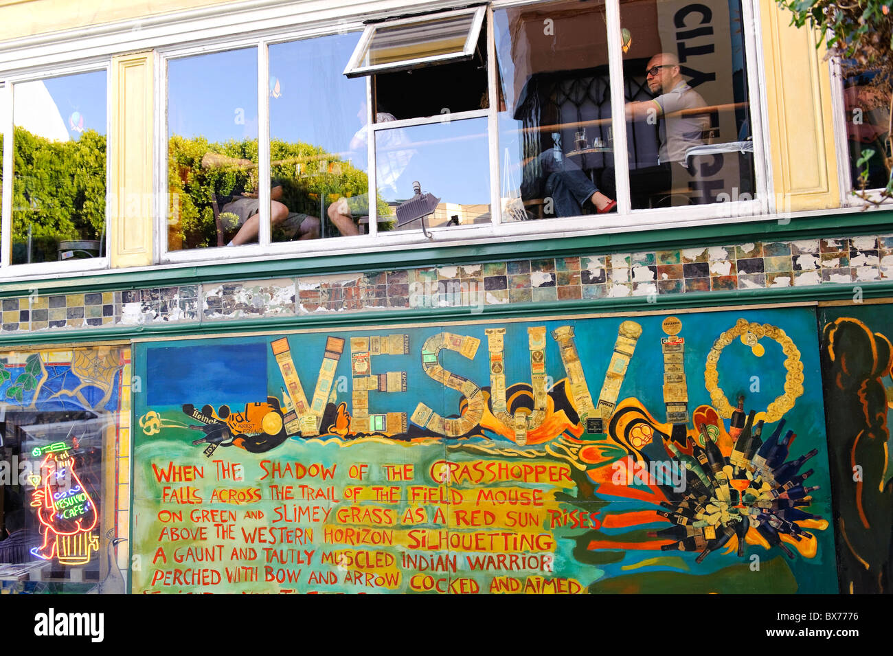 Usa, California, San Francisco, North Beach (Little Italy), Cafes Stock Photo
