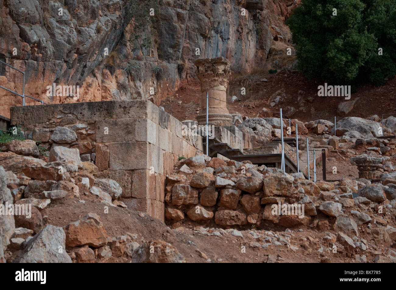 The abandoned city of Caesarea Philippi. Stock Photo