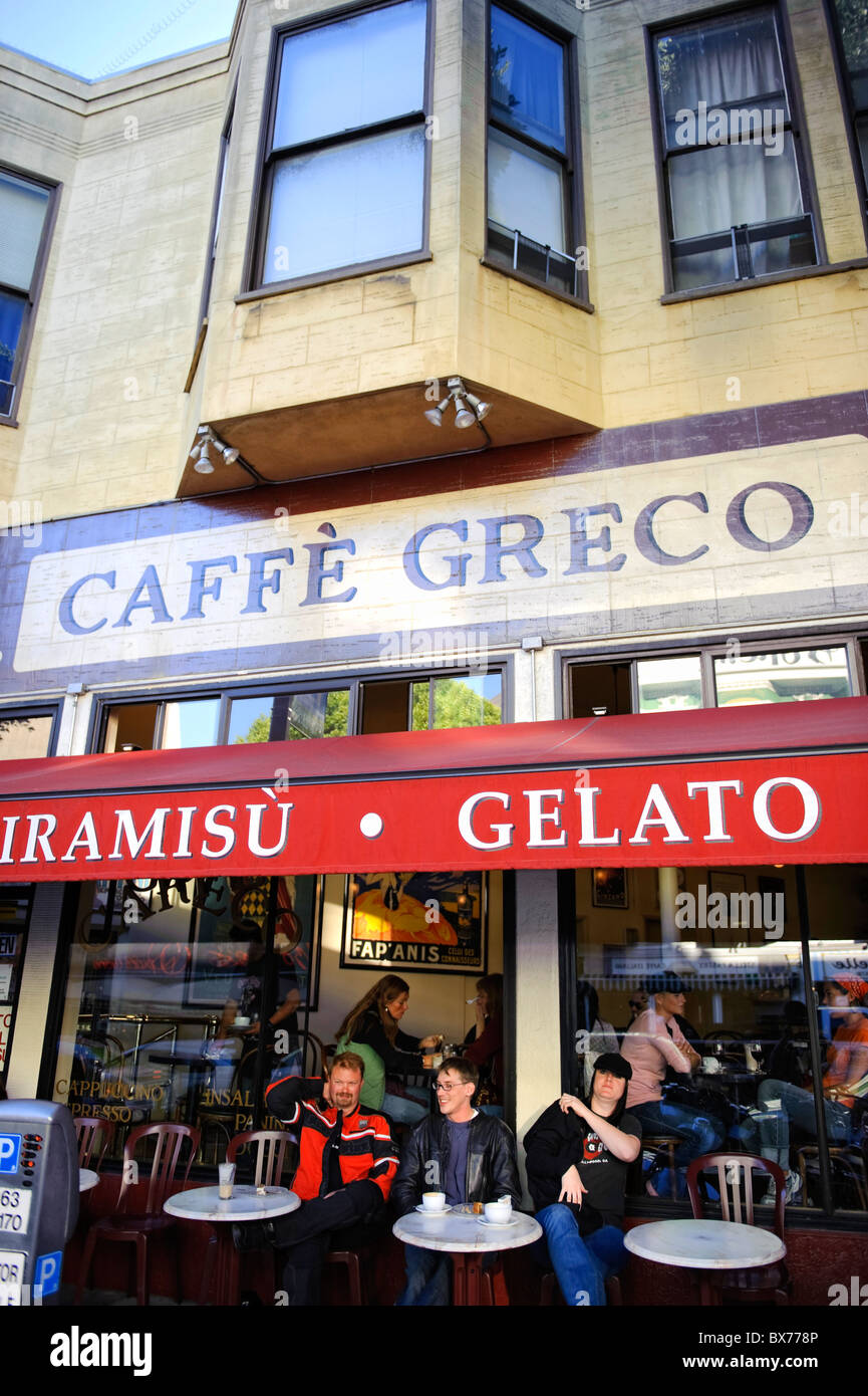 Usa, California, San Francisco, North Beach (Little Italy), Cafes Stock