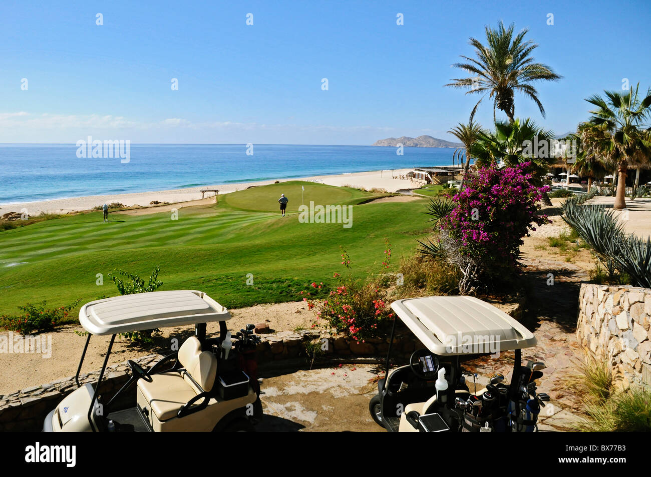 People playing golf at Cabo Real Golf Club in San Jose del Cabo on the ...