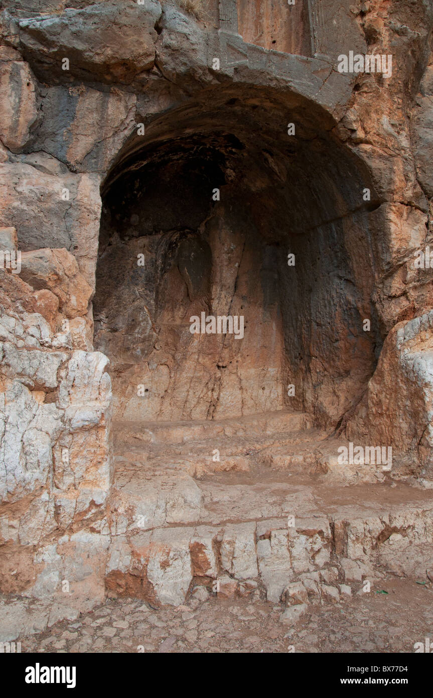 A sacred niche beside the Grotto of Pan. Stock Photo