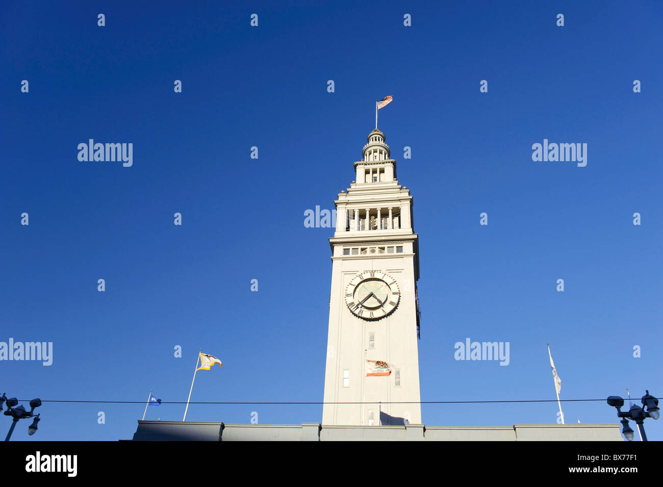 Usa, California, San Francisco, Market Street, Ferry Terminal Building Stock Photo