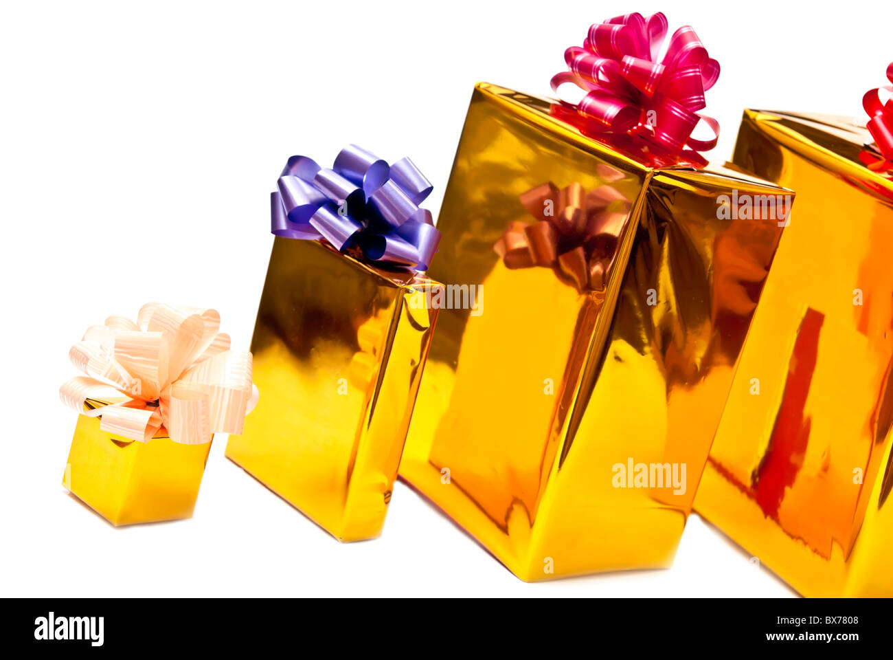 golden gifts Stock Photo