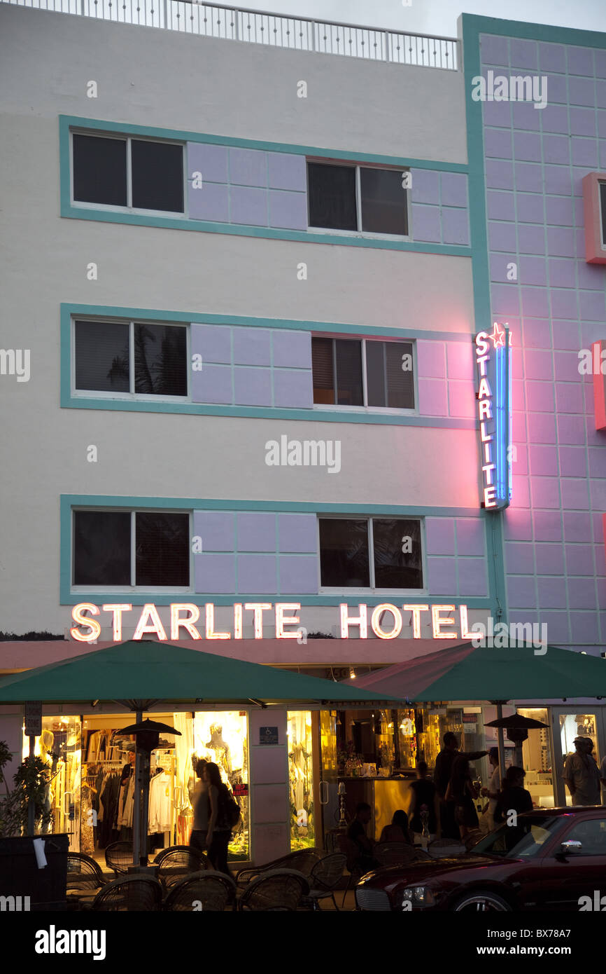 Starlite Hotel, an art deco building in South Beach, Miami, Florida, United States of America, North America Stock Photo