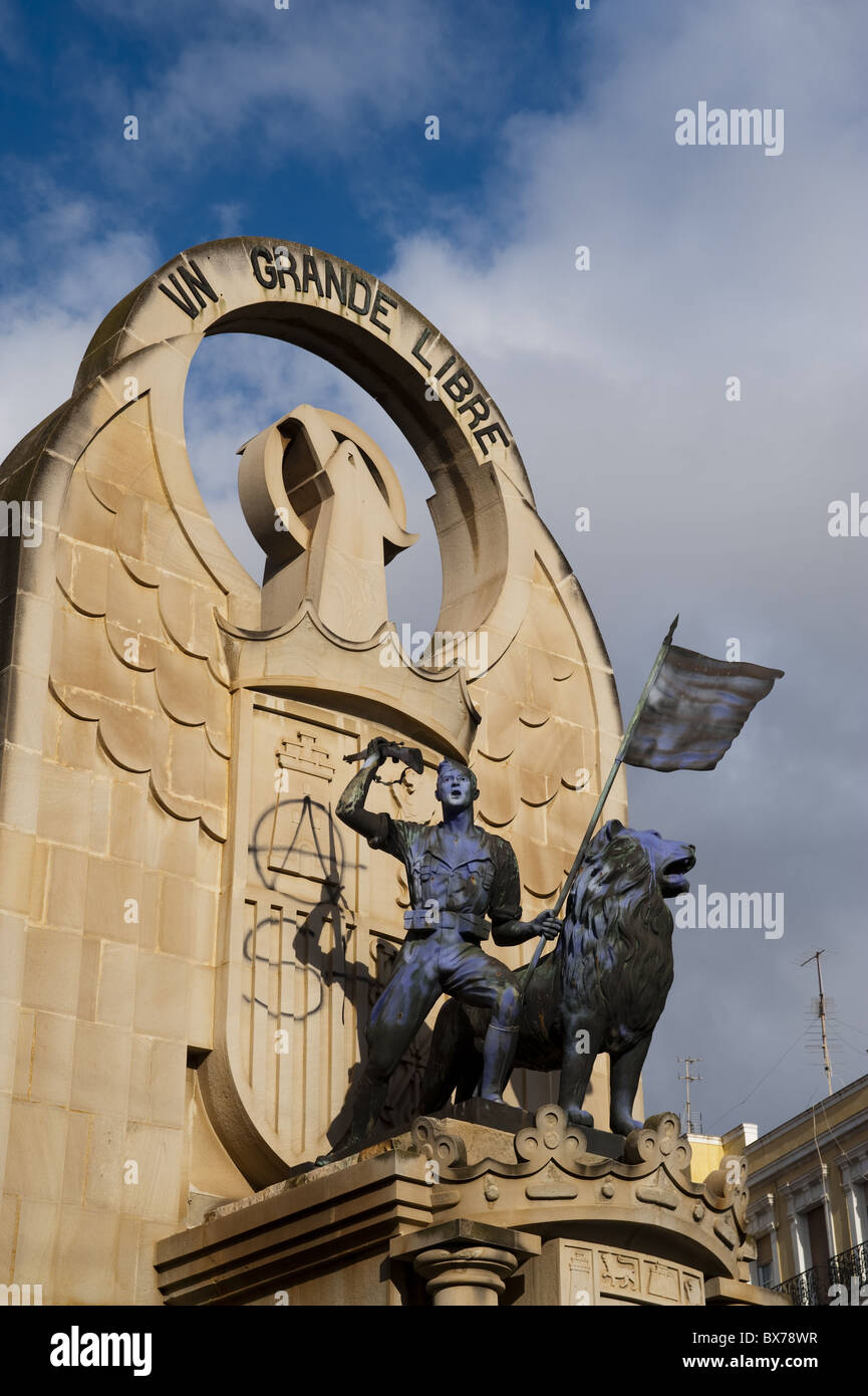 Monument to Spain from Franco dictatorship, Melilla, Spain, Spanish North Africa, Africa Stock Photo