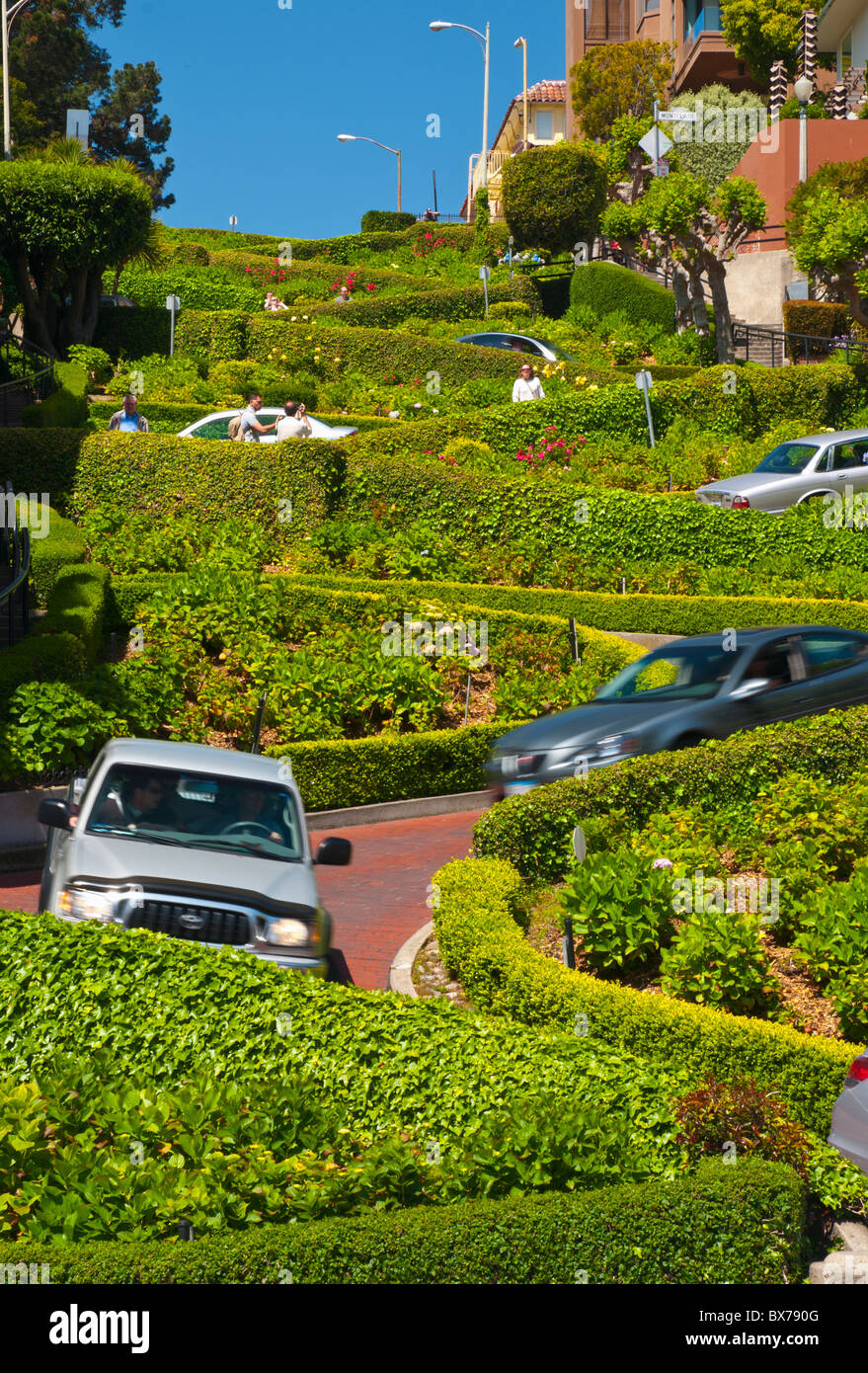 Lombard Street, the Crookedest street in the world, San Francisco