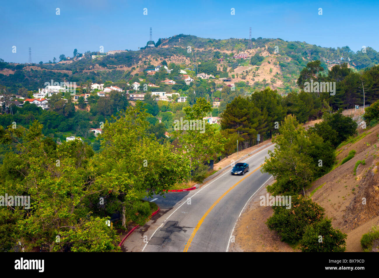 Mulholland Drive, Los Angeles, California, United States of America, North America Stock Photo