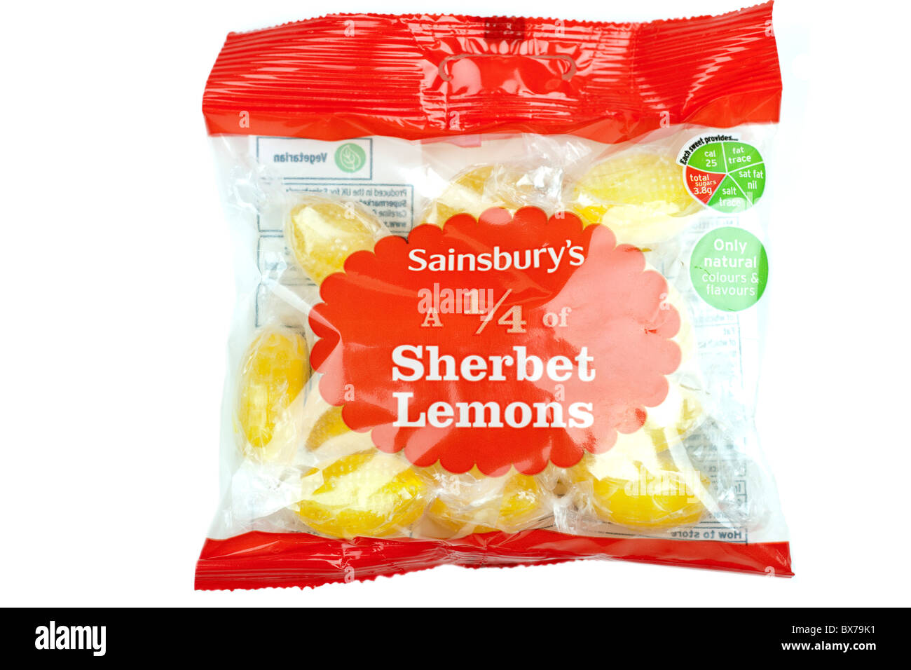 A quarter of Sherbet Lemons sweets Stock Photo