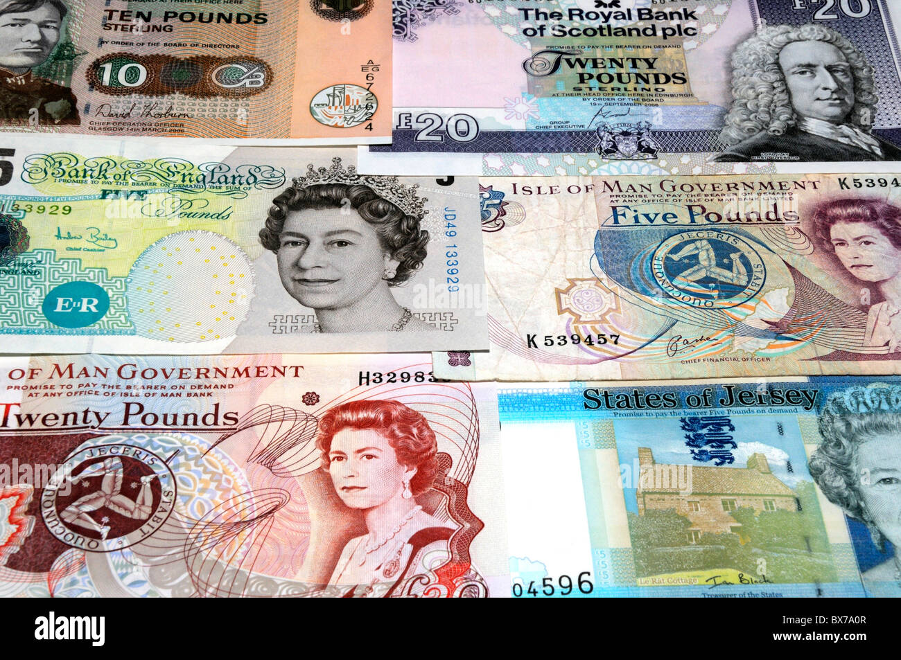 UK Banknotes. Stock Photo