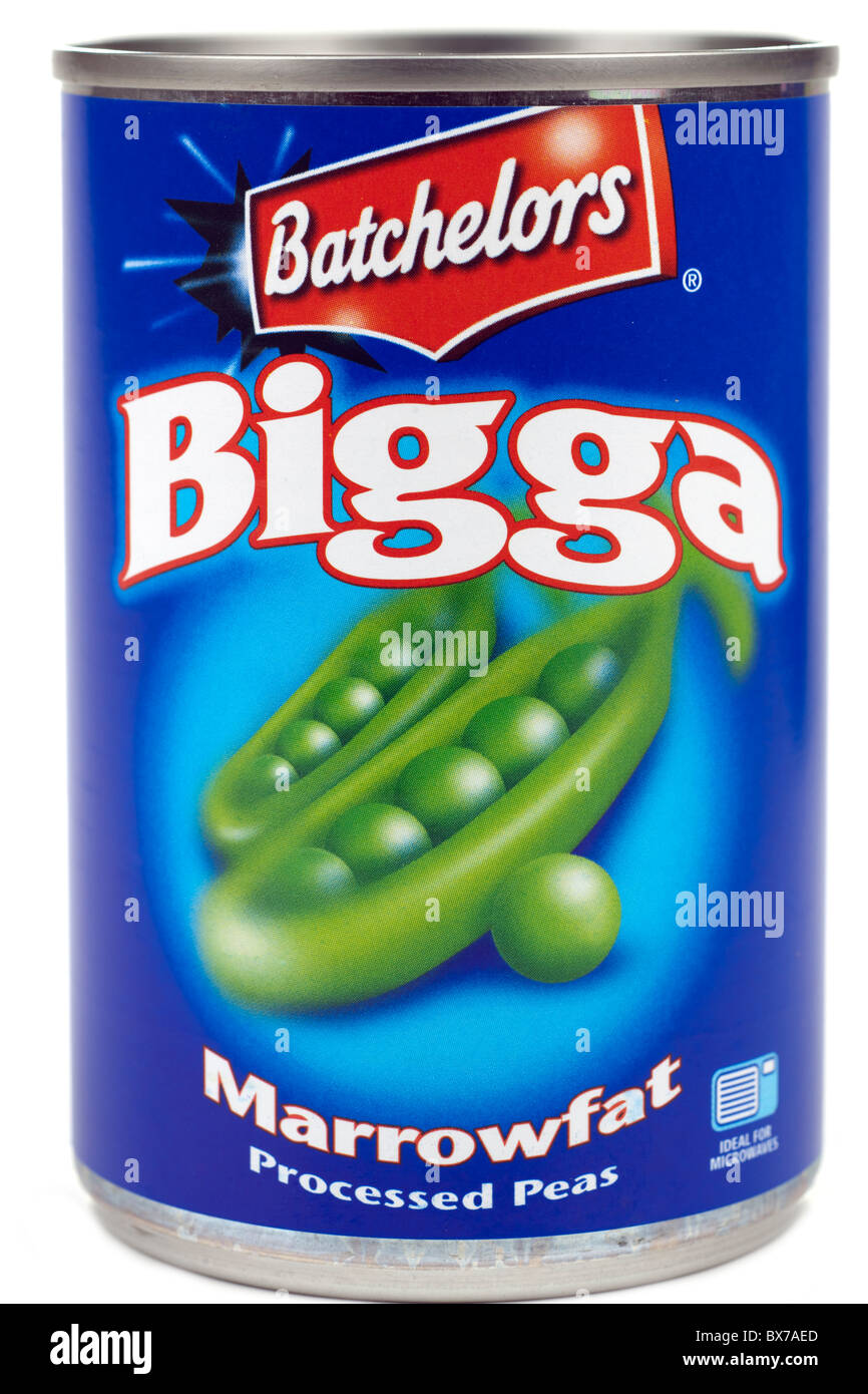 tin of Batchelor's Bigga Marrowfat peas Stock Photo